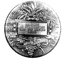 Médaille du concours de sériciculture de 1906